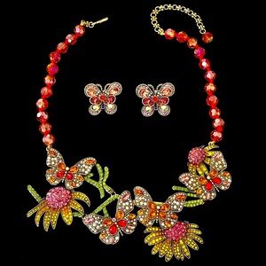 Heidi Daus Multicolor Butterfly Necklace